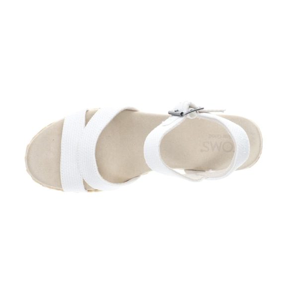 41LpaezdvTL.jpg Womens Audrey Espadrille Casual Sandals Casual Mid Heel 2-3" - White