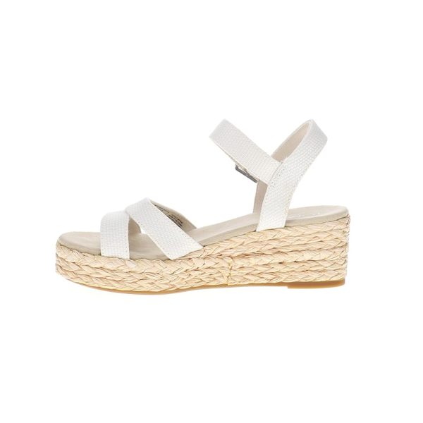 518peynrUXL.jpg Womens Audrey Espadrille Casual Sandals Casual Mid Heel 2-3" - White