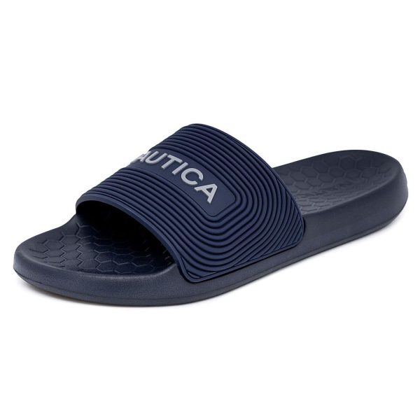 51GYKu67UPL.jpg Men's Slide Sandals – Comfortable Slip-On Pool & Beach Shoes with Cushioned Footbed for Casual Wear