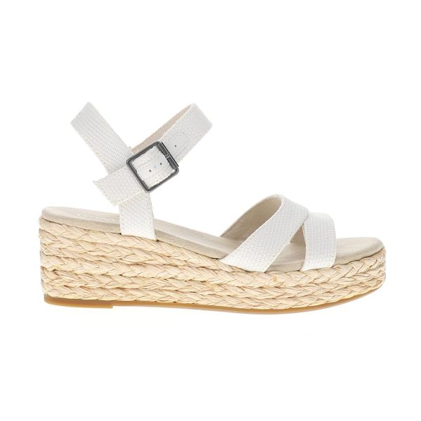 51fgxGUJnJL.jpg Womens Audrey Espadrille Casual Sandals Casual Mid Heel 2-3" - White