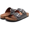 Mens Sandals,Beach Slides Cork Footbed Slippers with Adjustable Buckle Straps Size 7-13
