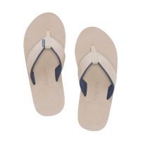 - Pier- Men's Classic Pebbled Nubuck Leather Flip Flop with a Zigzag Deco Strap- No Break Ins, Firm Arch Support, and Cupped