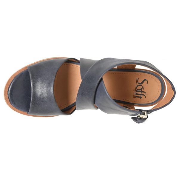 61HAdgS2mfL.jpg Sofft Women's Camille Heeled Sandal, Sky Navy, 8