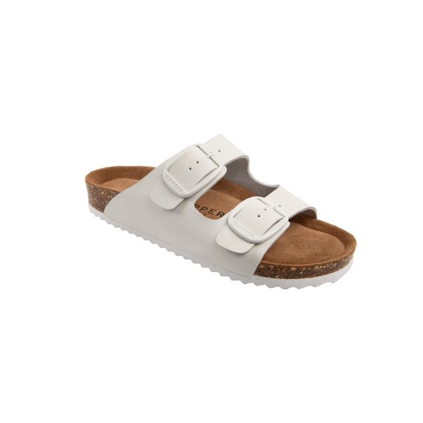 61XvRwdY4L.jpg Soft Durable Leather Flat Sandals Women for Indoor and Outdoor - Ribbed Rubber Walking Slippers Sandles with Two Adjustable