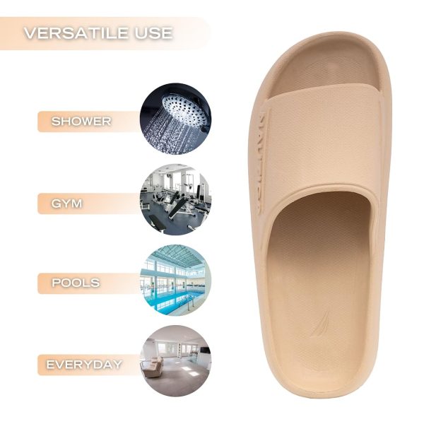61ZWa7pi6DL.jpg Men's Cushioned Slip-On Shower Slides – Lightweight EVA Foam Athletic Sandals for Pool, Beach, Gym, and Casual Wear