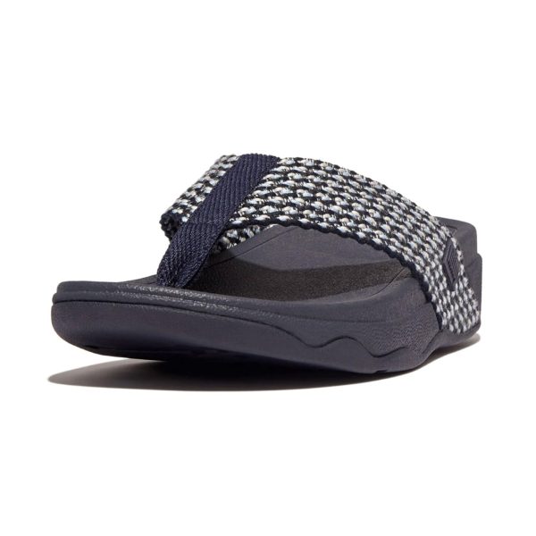 61cQiNK9Y8L.jpg Women's Surfa Multi-Tone Webbing Toe-Post Sandals Wedge