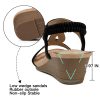Womens Wedge Sandals Flower Low Heel Dressy Sandals Elastic Ankle Strap Rhinestone Summer Comfortable Shoe