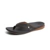 Cushion Lux Men's Flip Flop, Ultra Soft Cushion Footbed, Full Grain Leather Strap