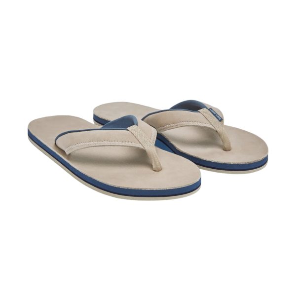 61xs7K5-LkL.jpg - Pier- Men's Classic Pebbled Nubuck Leather Flip Flop with a Zigzag Deco Strap- No Break Ins, Firm Arch Support, and Cupped