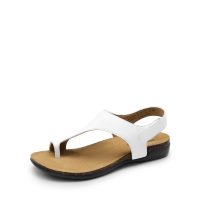 Women's Comfortable Cork Footbed Arch Support Sandals Casual to Dressy Thong Walking Flat Sandals for Summer