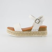 Melissa Espadrille Platform Sandals For Women with Adjustable Ankle Strap and Memory Foam Insole-Comfortable Womens Sandals for