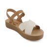 CHESTER ~ Women Flat Sandals Flatform Ankle Buckle Criss Cross Band Straps Sandals Shoes