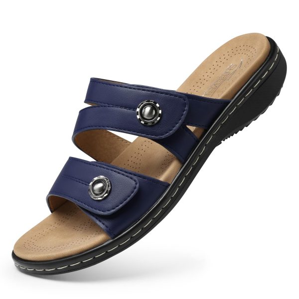 717TEyktmbL.jpg Flat Sandals Women Dressy: Non Slip, Arch Support, Orthopedic, Plantar Fasciitis Comfortable Walking Sandal
