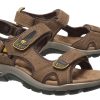 Men's Leather Sandals for Hiking Walking Beach Treads Water Athletic Outdoor with Premium Air Cushion | Waterproof
