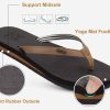 Womens Arch Support Flip Flops Comfortable Yoga Mat Slip on Summer Beach Walking Thong Cushion Sandals