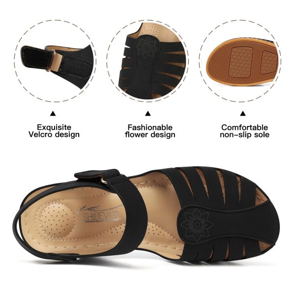 71HbLPJORjL.jpg Women Comfortable Flat Sandals: Dressy Summer Sandal - Closed Toe Fisherman Sandals