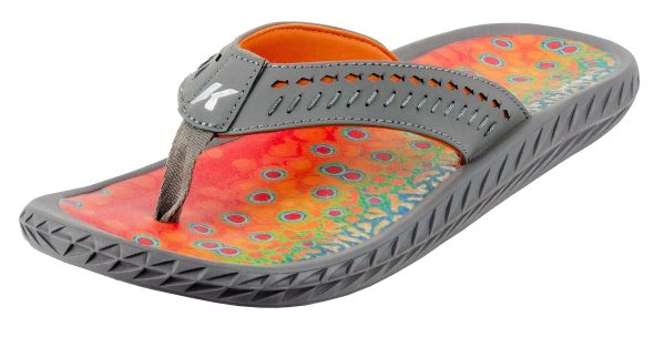 71IJlr6guQL.jpg Fish Flip Sandals Brook Trout w/Fixed Kling-On Deck Soles