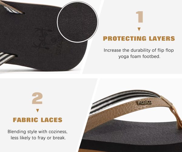 71JV3RiU7jL.jpg Womens Arch Support Flip Flops Comfortable Yoga Mat Slip on Summer Beach Walking Thong Cushion Sandals