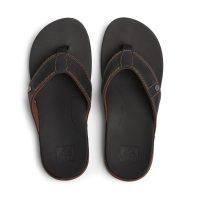 Cushion Lux Men's Flip Flop, Ultra Soft Cushion Footbed, Full Grain Leather Strap