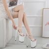 High Heel 20cm Platform Stiletto High Heels for Women Dressy Wedding Prom Heeled Sandals Open Toe Buckle Ankle Strappy Sandals