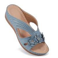 Sandals for Women Wedge Shoes: Slip On Dressy Summer Comfortable Slides Sandals Lightweight Memory Foam Platform Shoes