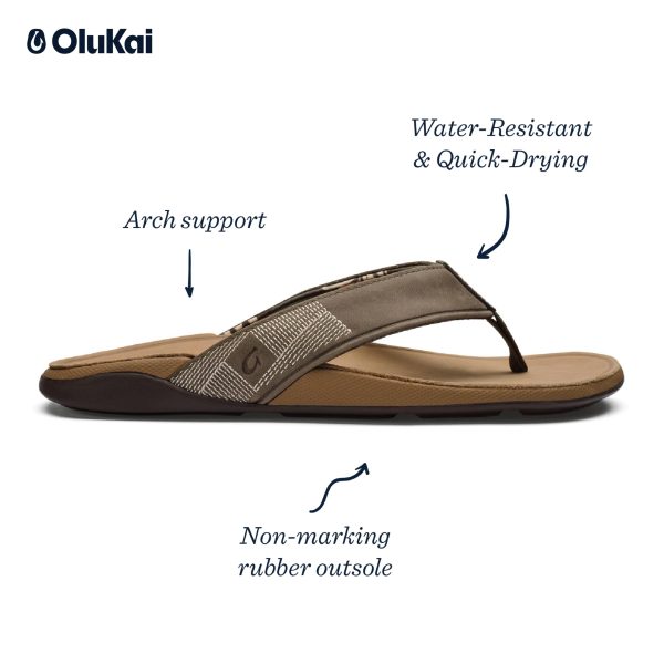 71ThU25SHkL.jpg Tuahine Men's Waterproof Leather Sandals, Versatile Beach Flip Flops, Arch Support & Comfort Fit, Lightweight & Durable,