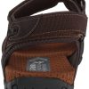 Men's Rio Bravo Three Strap Outdoor Sport River Sandal with Hook and Loop Closure