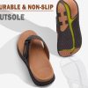 Mens Orthotic Flip Flops Men's Recovery Walking Sandals Adjustable Thick Athletic Cushion Sport Slides for Man, Water Resistant