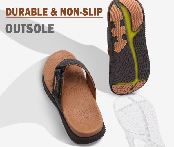 71WKImJBnL.jpg Mens Orthotic Flip Flops Men's Recovery Walking Sandals Adjustable Thick Athletic Cushion Sport Slides for Man, Water Resistant