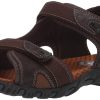 Men's Rio Bravo Three Strap Outdoor Sport River Sandal with Hook and Loop Closure