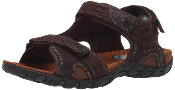 71X1Xd30e4L.jpg Men's Rio Bravo Three Strap Outdoor Sport River Sandal with Hook and Loop Closure