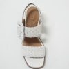 Women's MADYLYN Heeled Sandal, White Leather, 6.5