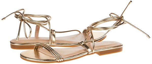 71dH5bkBDL.jpg Women's Samantha Flat Strappy Lace-up Sandal