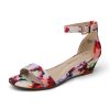 Women's Ingrid Ankle Strap Low Wedge Sandal