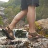 Men's Leather Sandals for Hiking Walking Beach Treads Water Athletic Outdoor with Premium Air Cushion | Waterproof