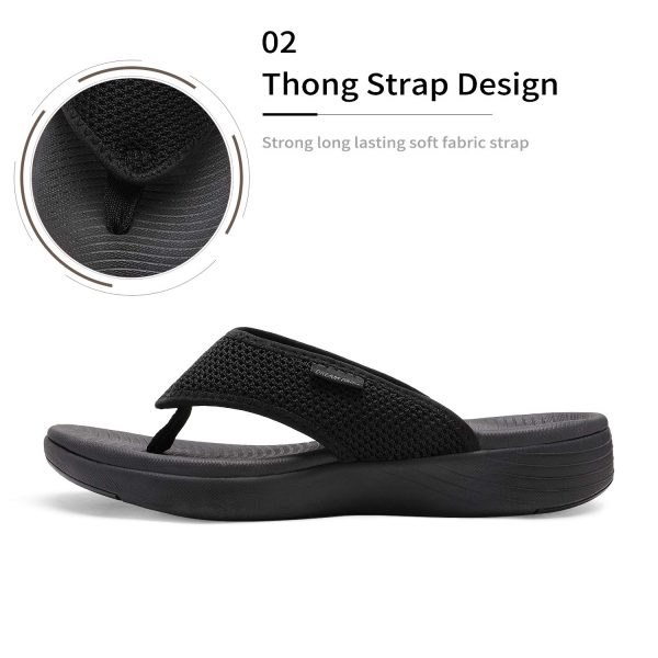 Women's Arch Support Soft Cushion Flip Flops Thong Sandals