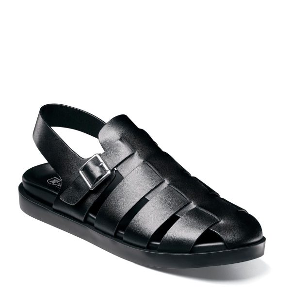 71mACT1jUL.jpg Men's Montego Slingback Buckle Sandal Flat