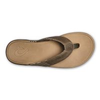 Tuahine Men's Waterproof Leather Sandals, Versatile Beach Flip Flops, Arch Support & Comfort Fit, Lightweight & Durable,