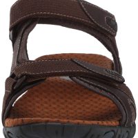 Men's Rio Bravo Three Strap Outdoor Sport River Sandal with Hook and Loop Closure