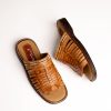 Handmade Leather Huaraches for Men - Slip-On Open Toe Sandals - Comfortable, Breathable, Lightweight, Water Resistant, Tan Color
