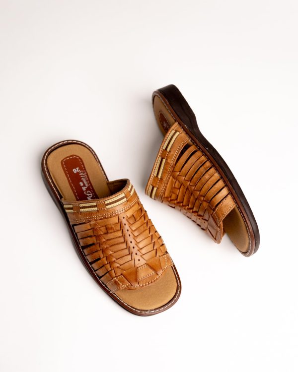 71uah71ejL.jpg Handmade Leather Huaraches for Men - Slip-On Open Toe Sandals - Comfortable, Breathable, Lightweight, Water Resistant, Tan Color