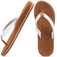 Women's Flip Flops Arch Support Yoga Mat Summer Beach Woman Thong Sandals with Orthotic Rubber Soles(US Size 5-11)