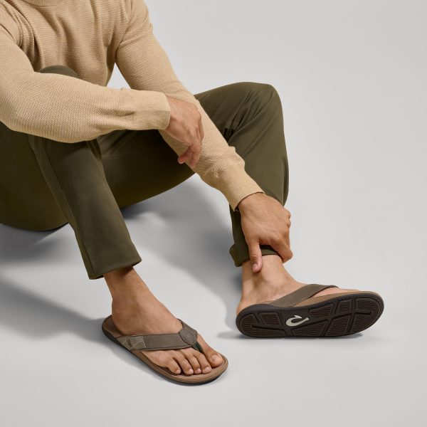 81-6iuejozL.jpg Tuahine Men's Waterproof Leather Sandals, Versatile Beach Flip Flops, Arch Support & Comfort Fit, Lightweight & Durable,