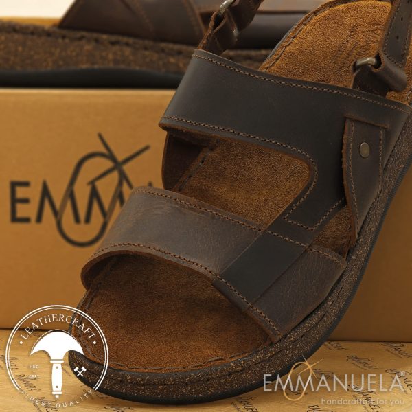 81-e58lahL.jpg Emmanuela Greek Leather Ring Toe Sandals for Men, Quality Handmade Men's Sandals with adjustable Buckle Strap, Mens Strappy