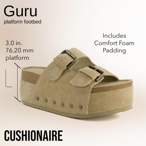 818wDFwGCkL.jpg Guru Platform Sandals Women Footwear – Comfortable Genuine Leather Footbed Studded Chunky Slide Summer Sandals for Women 2025