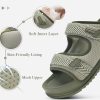 Mens Casual Sandals with Comfortable Orthopedic Arch Support Summer Beach Walking Shoes Cushion Slides Slip on Indoor Outdoor