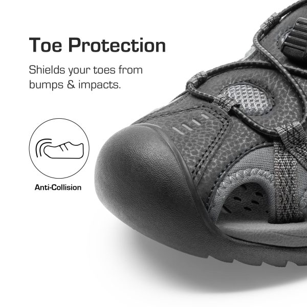 81K3vXAzpZL.jpg Men's Sandals Hiking Water Sport Athletic Beach Outdoor Comfortable Casual Closed Toe Summer Sandal Shoes