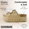 Guru Platform Sandals Women Footwear – Comfortable Genuine Leather Footbed Studded Chunky Slide Summer Sandals for Women 2025