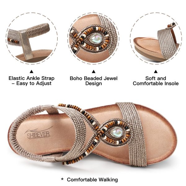 81N5BNzFDcL.jpg Womens Wedge Sandals Low: Elastic Ankle Strap Wedge Sandals