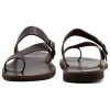 Emmanuela Greek Leather Ring Toe Sandals for Men, Quality Handmade Men's Sandals with adjustable Buckle Strap, Mens Strappy